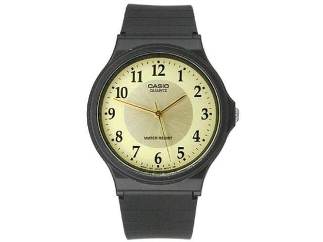 Casio Men's Analog Display MQ24-9B3 Black Resin Quartz Watch with White Dial