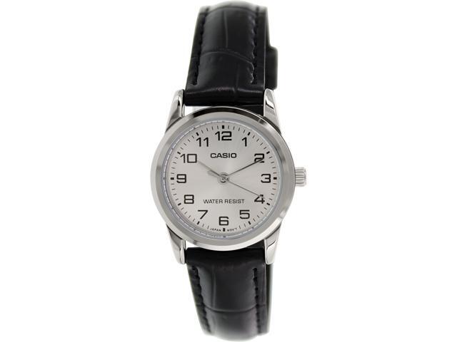 casio women's leather watch