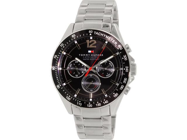 Tommy Hilfiger Luke Multi-Function Black Dial Stainless Steel Mens Watch  1791104 - Newegg.com