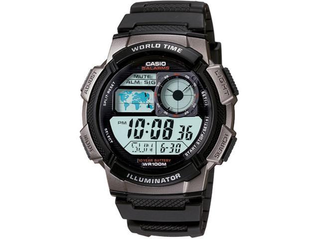 casio men's world time illuminator watch