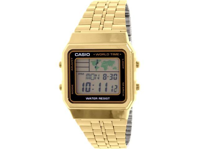 casio world time watch gold