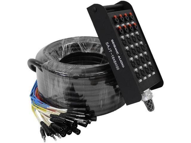 100-Feet Seismic Audio SACB-16x8x100 16-Channel XLR Low Profile Circuit Board Snake Cable