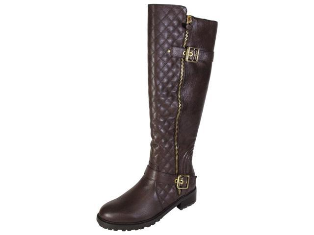 quilted knee high boots