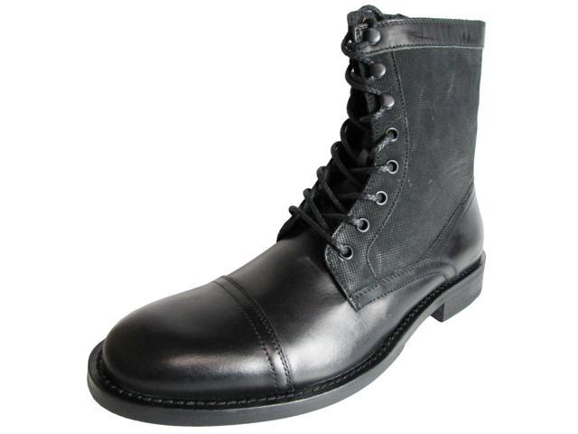 shin high black boots
