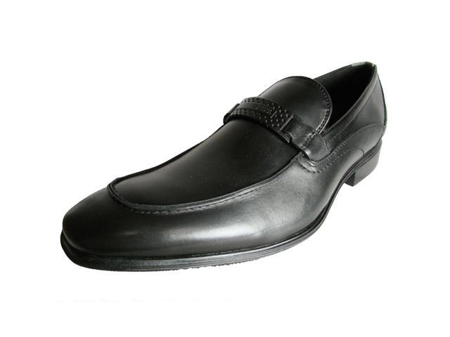 mens black leather loafers uk