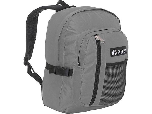 backpack with mesh front pocket