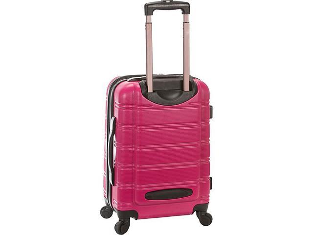 rockland melbourne 2pc abs spinner luggage set