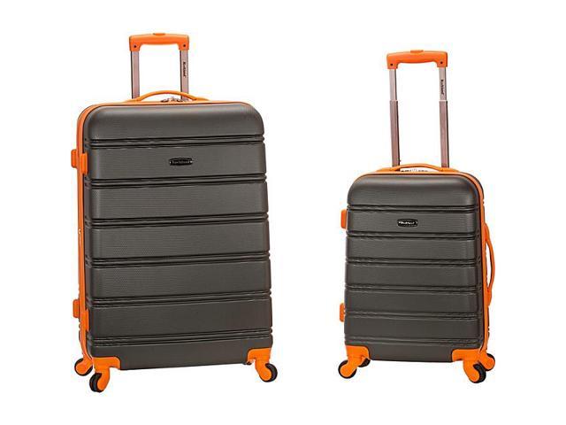 rockland melbourne 2 piece hardside spinner luggage set