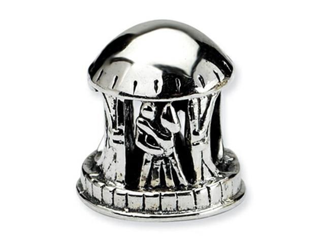 Sterling Silver Antique finish Reflections SimStars Bride Groom Bead Charm