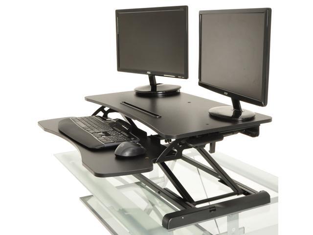 Desktop Tabletop Standing Desk Adjule Height Sit To Stand Ergonomic Workstation Newegg Com