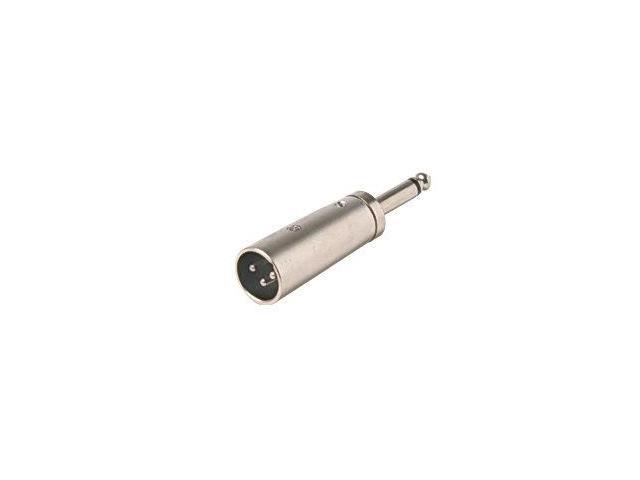 Steren 251-340 Male XLR Plug to Male 1/4 Mono Plug Adapter