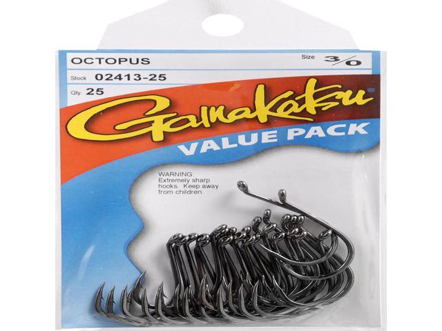 Gamakatsu 25 Pack Octopus Hook Black 4 0 for sale online 