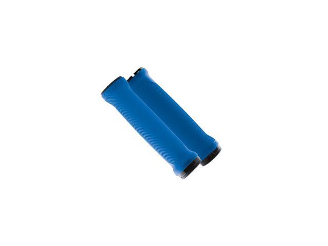 blue handlebar grips
