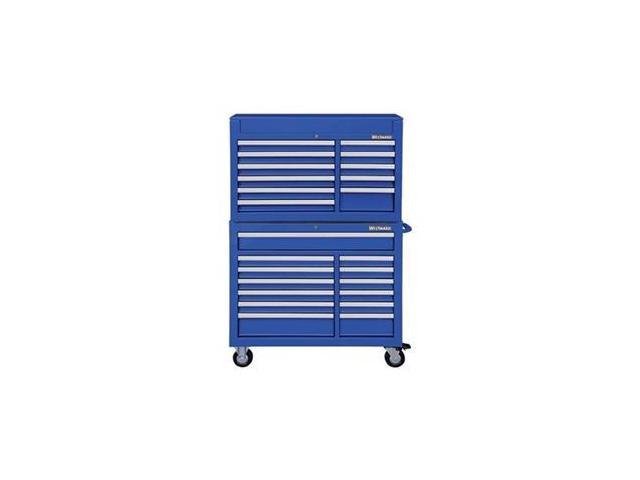 Combo Chest/Cabinet, 42 In, 24 Drw, Blue