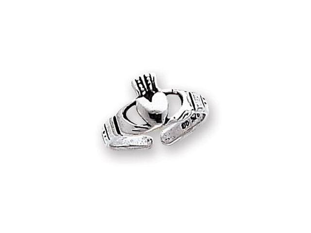 Sterling Silver .925 Irish Claddagh Friendship and Love Toe RingMade In USA 