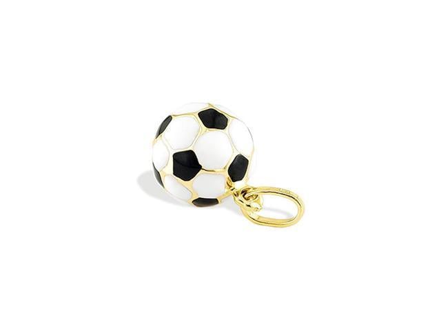 white gold soccer ball pendant