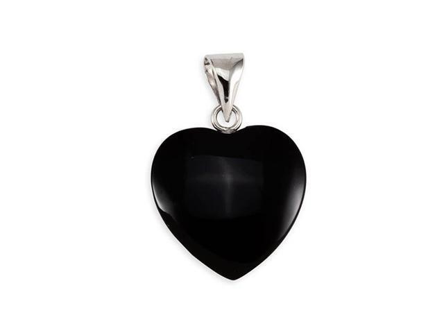 black onyx heart necklace