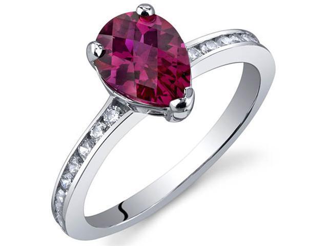 Uniquely Sophisticated 1.25 Carats Ruby Ring in Sterling Silver Size 7