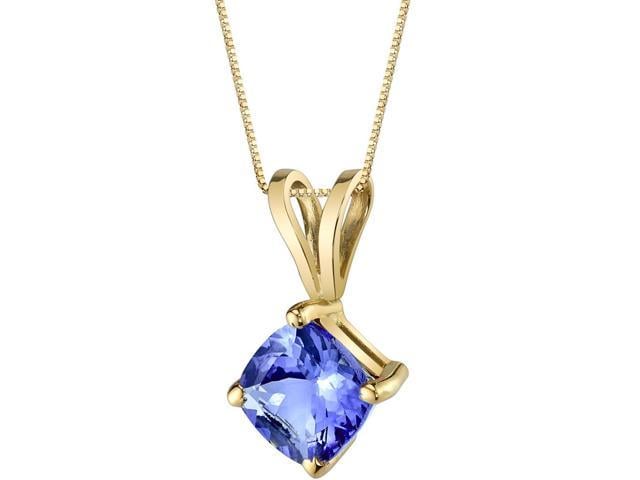 tanzanite pendant yellow gold