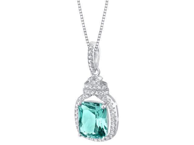 Fish Glitzs Jewels 925 Sterling Silver Created Opal Pendant for Necklace in Gift Box