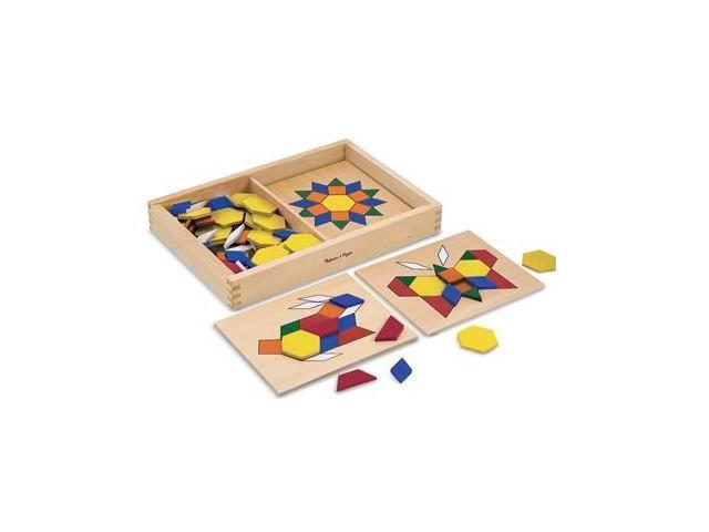 melissa & doug pattern blocks and boards classic toy