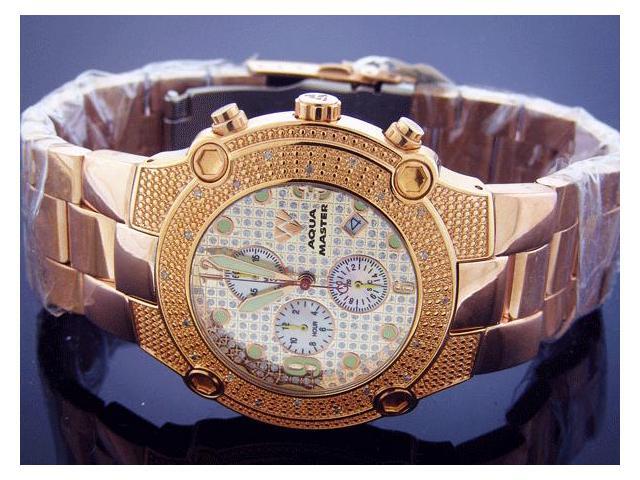 aqua master rose gold watch