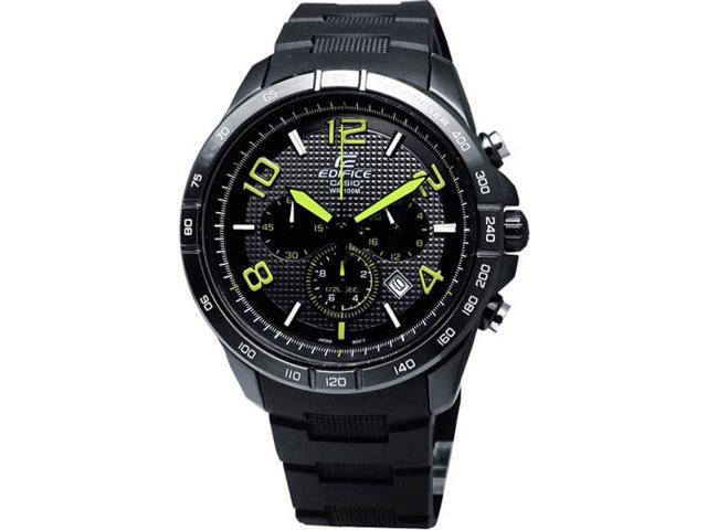 casio chronograph black rubber strap