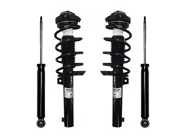 Unity 4-11563-254070-001 Front and Rear 4 Wheel Complete Strut Assembly with Gas Shock Kit 