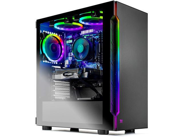SkyTech Shadow 3.0 Gaming Computer PC Desktop - Ryzen 5 3600 6-Core 3.6GHz, RTX 2060 6G, 1TB SSD, 16GB DDR4 3000, RGB Fans, AC WiFi, Windows 10 Home 64-bit, Black