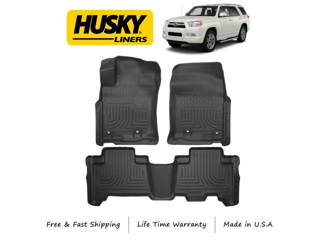 Husky Weatherbeater Black Front Rear Floor Mats 2012 2014 Toyota