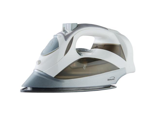 BRENTWOOD MPI-59W Steam Iron with Retractable Cord, White