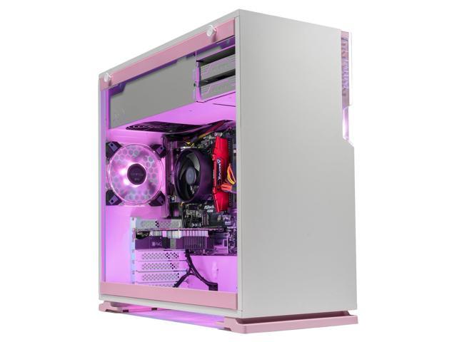 [Limited Pink Edition] SkyTech Venus Desktop Gaming Computer PC (Ryzen 3 1200, GTX 1050 Ti 4GB, 8GB DDR4, 1TB HDD, 500 Watts PSU, Win 10 Home, RGB Silent Fans) (GTX 1050 TI | 8GB | No SSD)
