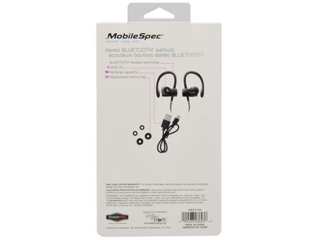 mobile spec stereo bluetooth earbuds