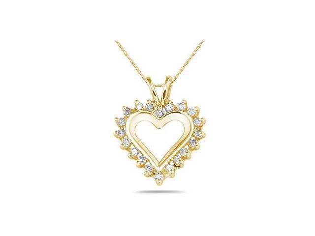 1 4 Carat Diamond Heart Pendant In 10k Yellow Gold - 1 4 Carat Diamond Heart Pendant 1 4 Carat Diamond Heart Pendant In 10k Yellow Gold - 1 4 Carat Diamond Heart Pendant