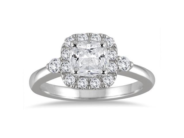2ct cushion cut halo engagement rings