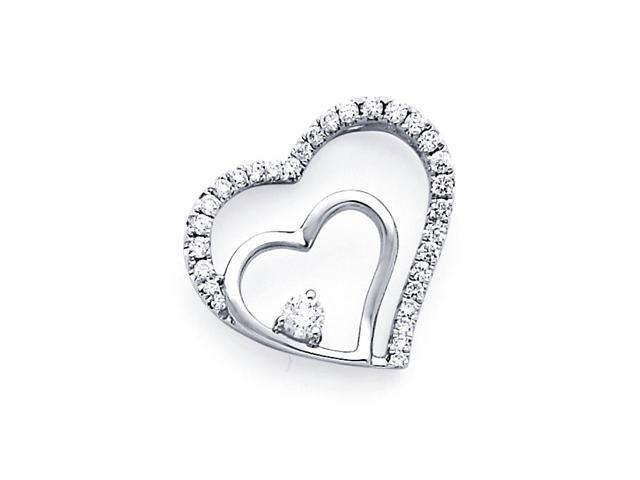 Diamond Hearts Pendant 18k White Gold Charm Elegant Two Love 1 3 Ctw Newegg Com - Diamond Heart Pendant 18k Gold Diamond Hearts Pendant 18k White Gold Charm Elegant Two Love 1 3 Ctw Newegg Com - Diamond Heart Pendant 18k Gold