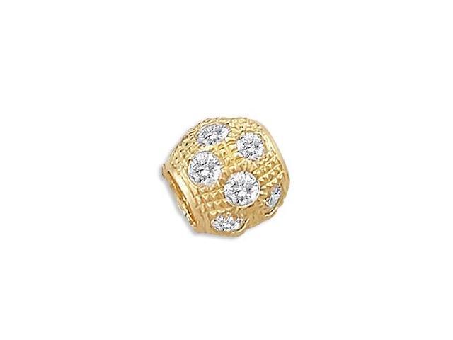 14K Yellow Gold Plated Ring with Red Cubic Zirconia Charm and Pendant