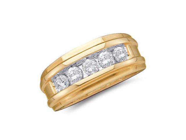 Gold N Diamonds Inc Atlanta 14kt Yellow Gold Mens Round Diamond Double Row Wedding Band Ring 2 00 Cttw Freeman And Foote Jewelers