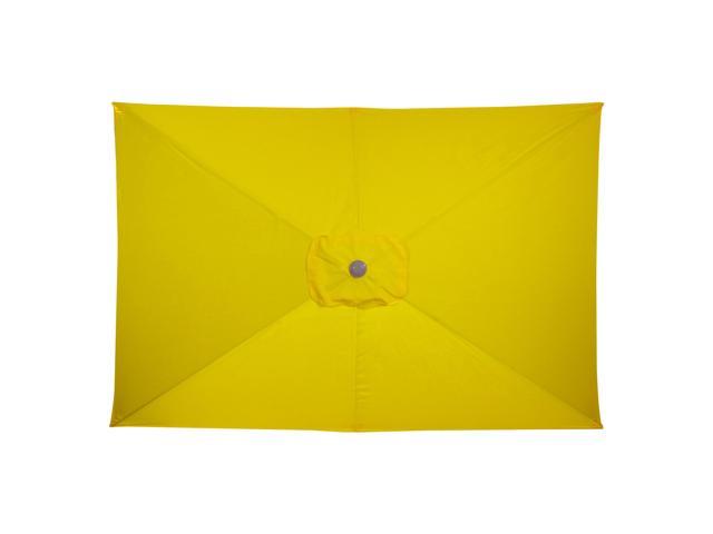 10ft X 6 5ft Outdoor Patio Market Umbrella With Hand Crank Yellow Newegg Com