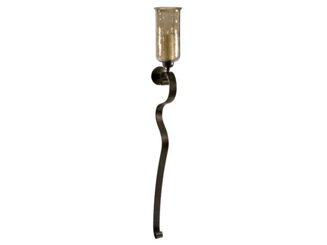 Wrought iron wall sconce candle holder