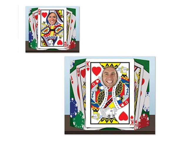 Pack Of 6 Royal Flush Queen And King Of Hearts Photo Prop Party