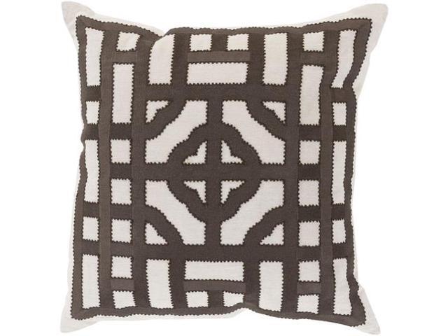 20 Chocolate Brown And Cream White Chinese Gate Decorative Linen