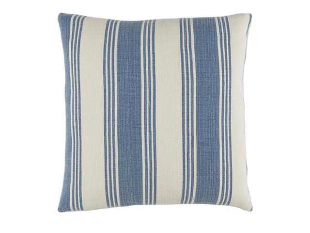 20 Maritime Steel Blue And Alabaster White Decorative Throw