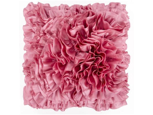 22 Cotton Candy Pink Ruffled Elegance Chevron Decorative Throw