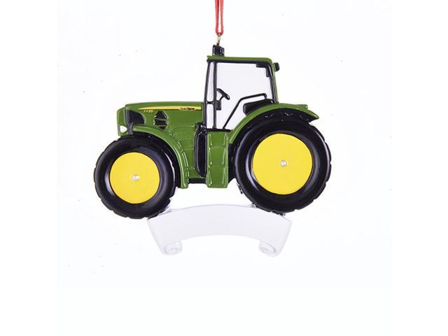 Pack Of 12 Green And Yellow John Deere Tractor Ornaments