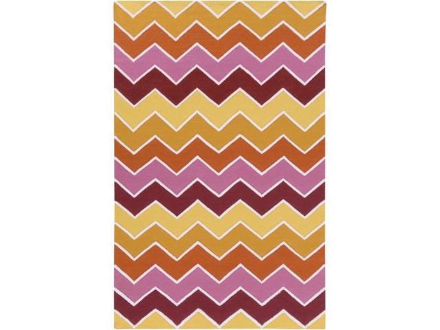 5 X 8 Gleaming Waves Golden Yellow And Hot Pink Hand Woven Area - Hot Pink And Orange Area Rug 5 X 8 Gleaming Waves Golden Yellow And Hot Pink Hand Woven Area - Hot Pink And Orange Area Rug