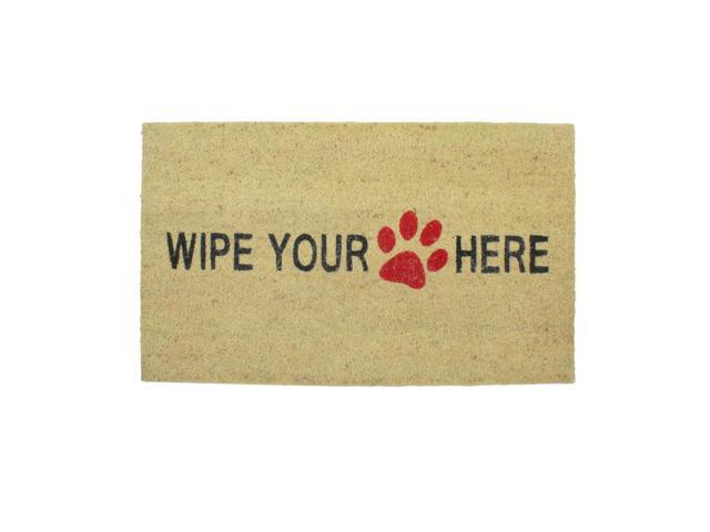 Beige And Black Animal Print Wipe Your Paw Here Doormat 30 X 18