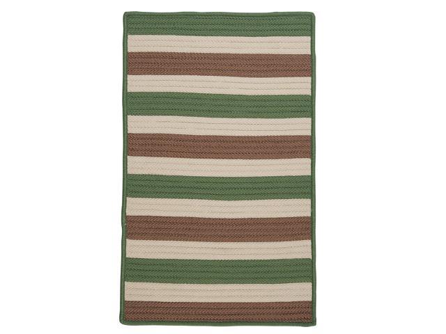 4 X 6 Moss Green And Brown Rectangular Braided Area Throw Rug Newegg Com