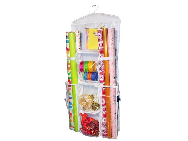 Hanging Gift Wrap Organizer White Newegg Com