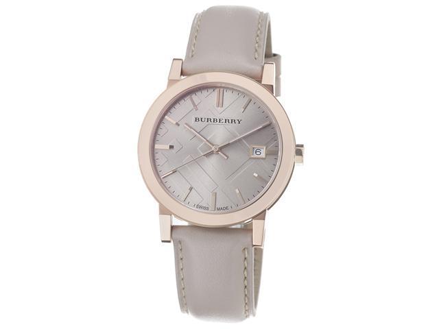 burberry leather strap watch